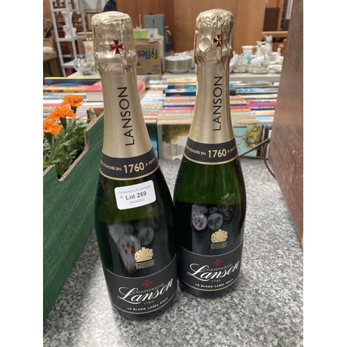 259 - 2 bottles of Lanson 1760 champagne 750ml each