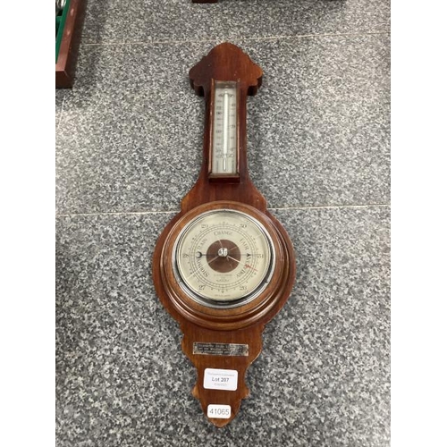 207 - W. Elvin & Sons Ltd Hull wall barometer (glass cracked)