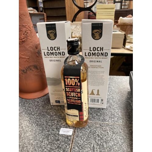 223 - 3 bottles of 70cl Loch Lomond single malt whisky (2 boxed, 1 unboxed)