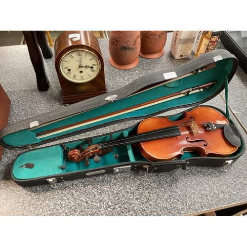 224 - Chinese Skylark MV:005 cased violin with 2 bows