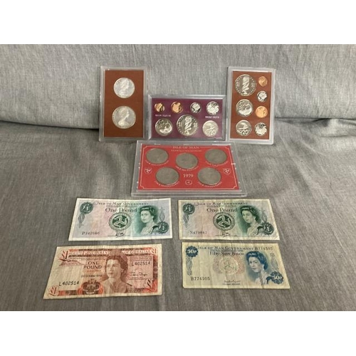 262 - Set of Cook Islands Proof coins, Isle of Man Tynwald Millennium 1979 set of coins, Elizabeth II 1973... 