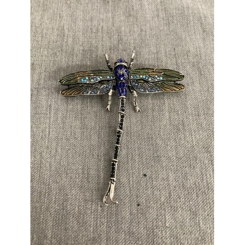 312 - Articulated dragonfly brooch