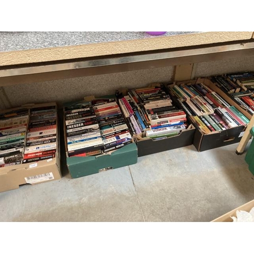 450 - 5 boxes of assorted books including Lee Child, Ian Rankin etc