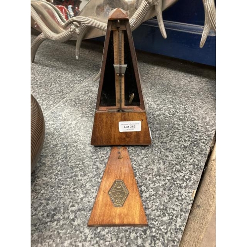 262 - Mahogany cased French metronome