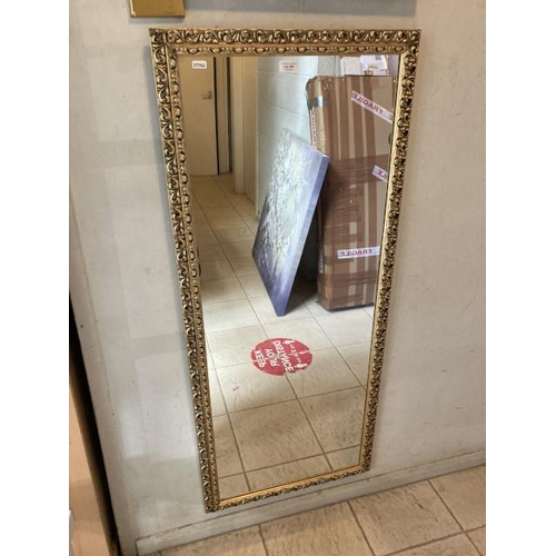 305 - Gilt framed mirror 125x54cm