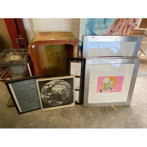 147 - Assorted framed contemporary pictures, prints and canvases