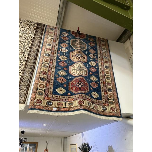 132 - Kazak Afghan lambs wool rug 130 x 200cm