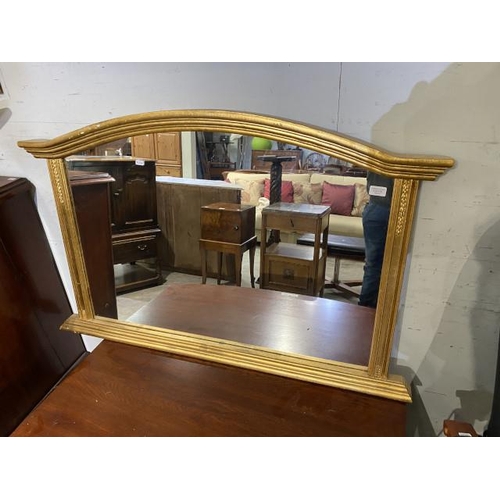 178 - Gilt framed over mantle mirror 76 x 118cm