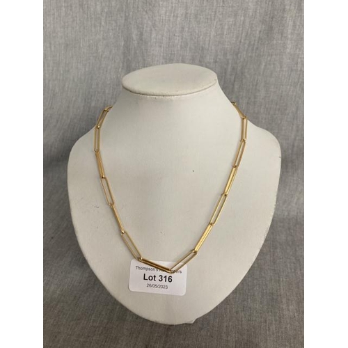 316 - J Crew gold on 925 silver necklace