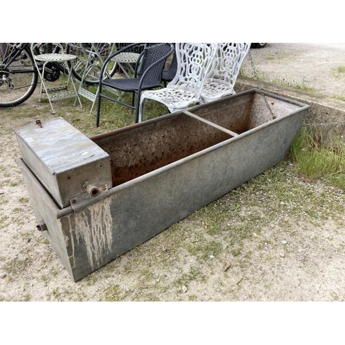 664 - Galvanised Trough  58H 184W 48D