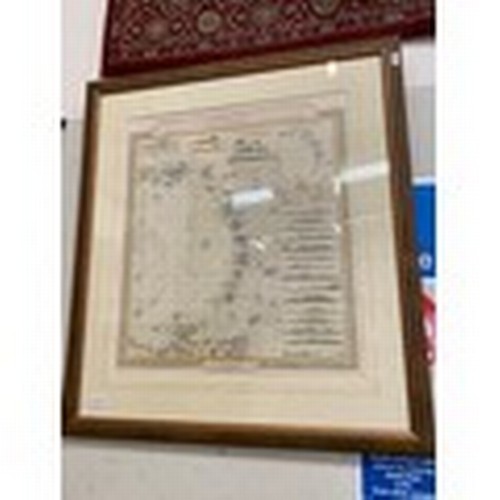 245 - Three framed maps (Mapa Del Reyno, Carte & a chart of The Artilles, or Charibbee or, Caribs Islands,... 