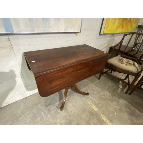 127 - Victorian mahogany Pembroke table 70H 90W 90D