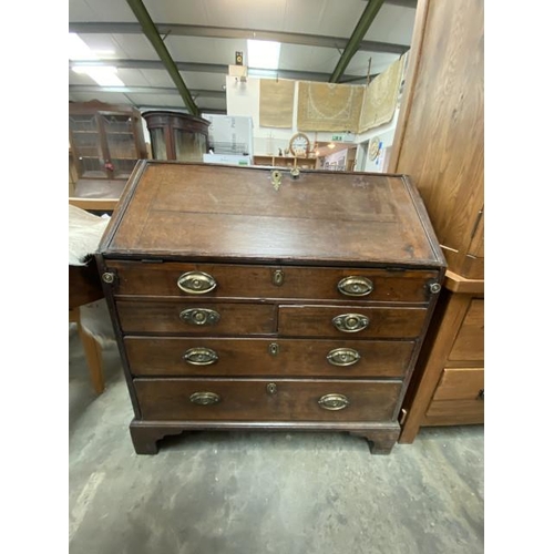 183 - Georgian oak bureau 99H 90W 53D