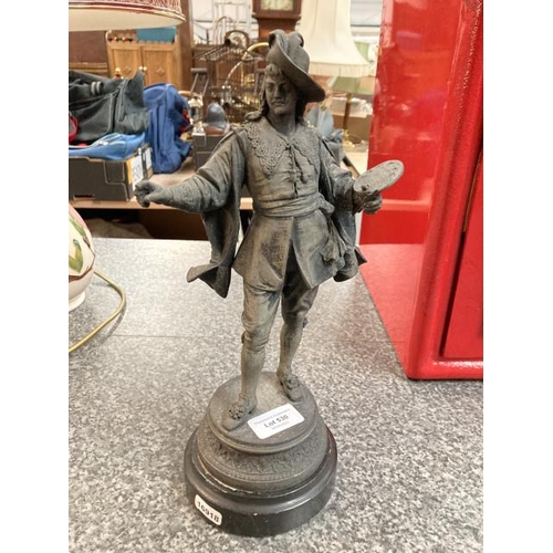 530 - Spelter figurine of a Shakespearian artist 33H