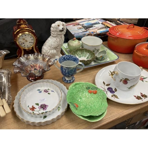 539 - Assorted collectables including Royal Worcester Evesham, Carlton Ware, Staffordshire dog, Le Castel ... 