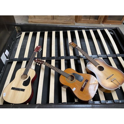 91 - Burswood JC-36 acoustic guitar and 2 others