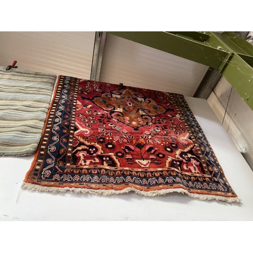 122 - Red ground Persian rug 190 x 148cm