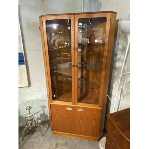 134 - Mid century teak corner cabinet by G Plan 188h x 92w x 49d cm