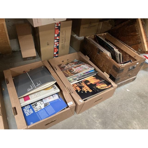 475 - 3 boxes of LP’ & singles Inc. The Spinners, Walt Disney, Bill Haley, Sade, Ken Dodd etc.