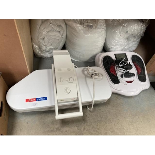 492 - Fast Press Electronic presser 006295 & EL2662 Circulation Ultra white AST-300D with charger & remote