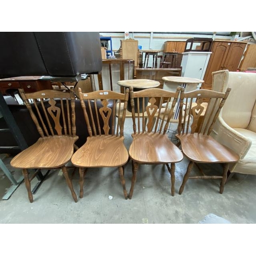 79 - 4 oak chairs 45W