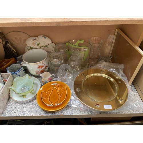 455 - 37 piece Wedgwood 'Hathaway Rose' dinner service, figurine, glassware, Cath Kidston coin purse, etc.