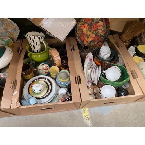 486 - 11 boxes of ceramics, collectables & tablewares incl Poole, Wedgewood, Denby, Queen Anne, Pallissey ... 