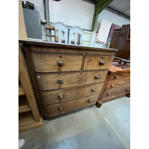 118 - Victorian mahogany chest of drawers 123H 113W 59D