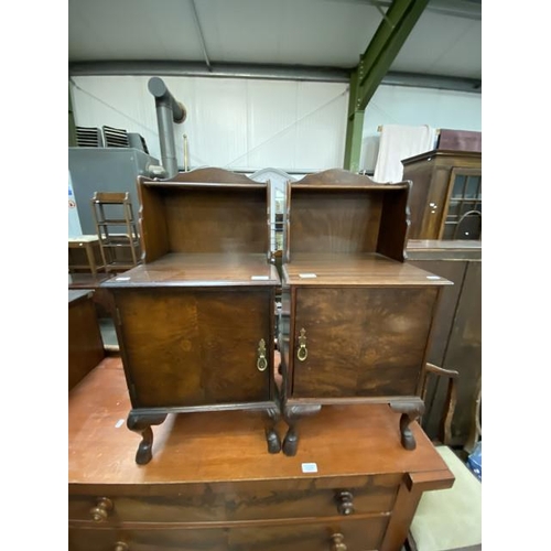 119 - Pair of mahogany bedside cabinets 79H 39W 35D