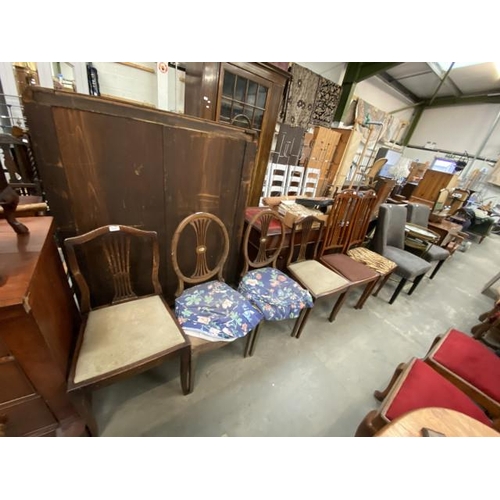 121 - 6 assorted side chairs