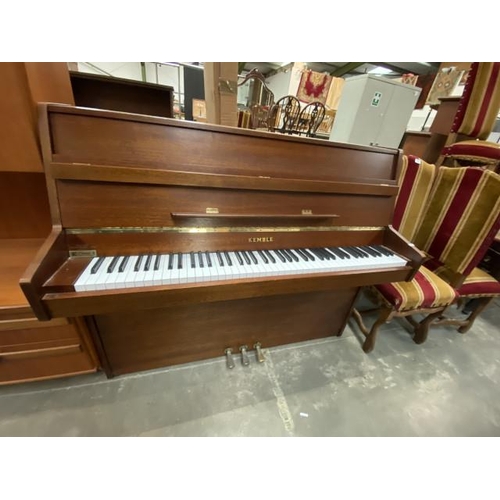 138 - Light mahogany, satin framed CLA-LMS3 “Kemble” Classic II upright piano with 3 pedals 109H 131W 48D