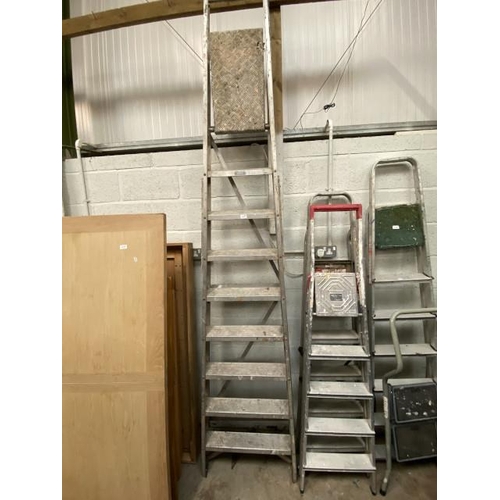 159 - Ramsay 10ft ladder, Hailo 6ft ladder and one other