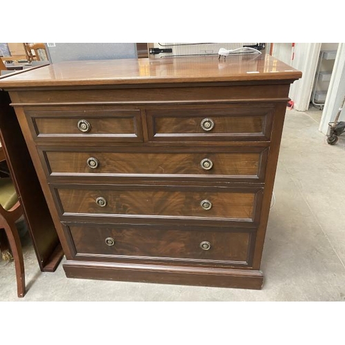 197 - Victorian mahogany chest 107H x 107W x 54D