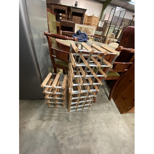 204 - 3 wine racks (1x 8 bottle and 2x 12 bottle)