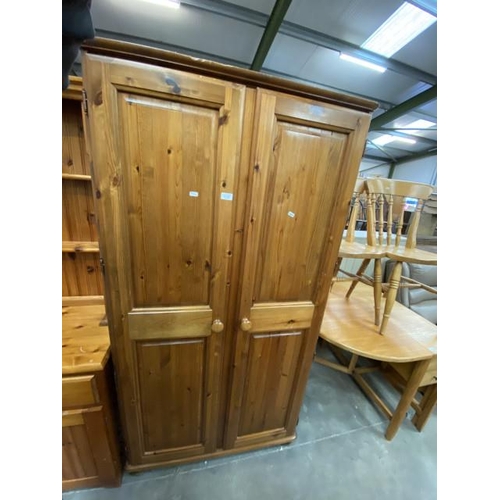 206 - Pine 2 door wardrobe 183H 96W 58D