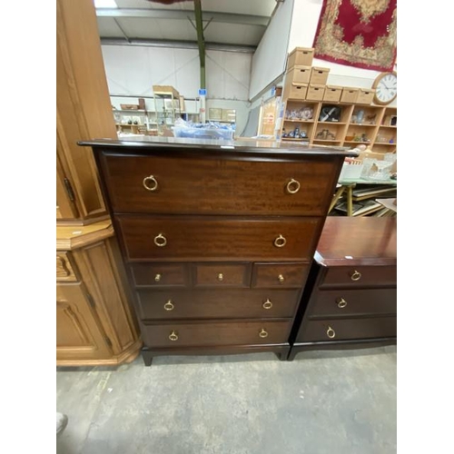 236 - Stag Minstrel mahogany multi drawer chest 112H 82W 47D