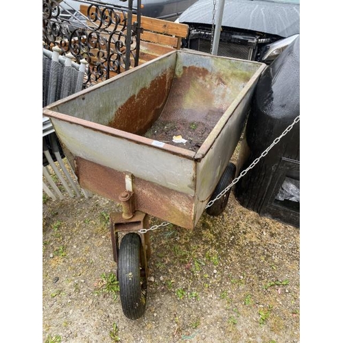 255 - Galvanized garden trolley (as found) 88H 128W 66D