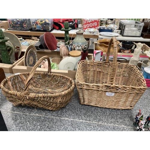 266 - 2 wicker gathering baskets