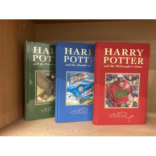 303 - 3 Bloomsbury J.K. Rowling Harry Potter limited edition 1999 hard back books