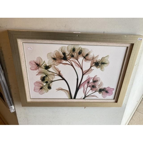 311 - Silver gilt framed 'Hellebore II' print by S.N. Meyers 52x73cm