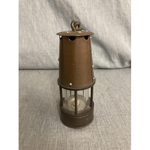 319 - Miniature brass 966 miners lamp