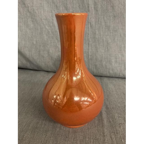 324 - Moorcroft orange lustre vase (stamped to base) 13cm high