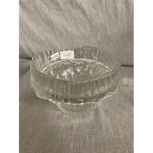 347 - Tapio Wirkkala ( Finland 1915-1985) for Littala glass bowl 12cm high x 20cm diameter