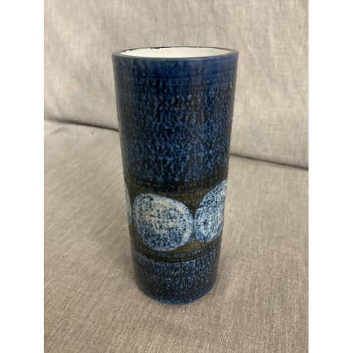 350 - Troika cylindrical vase (signed to base) 14cm high