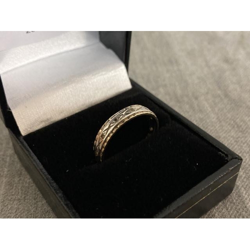 377 - Antique 9ct gold and silver Eternity ring (size Q)