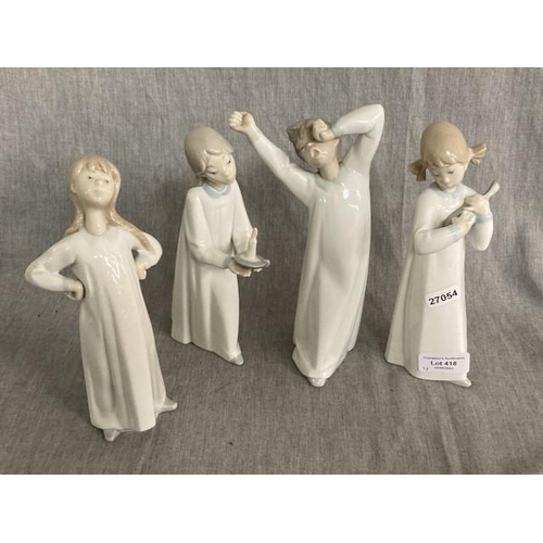 418 - 4 Lladro bedtime figurines