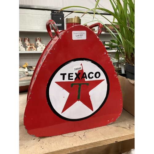 537 - Metal enamel Texaco fuel can