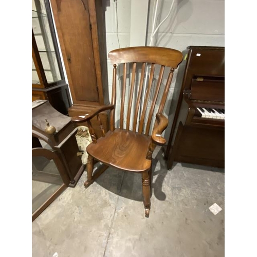 69 - Victorian ash and elm kitchen rocking chair 60W