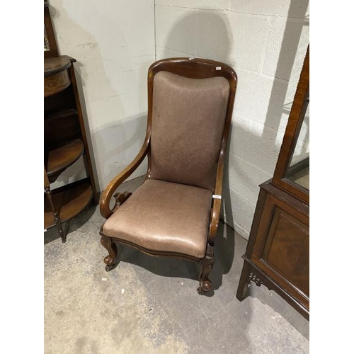 81 - Victorian leather armchair 56W