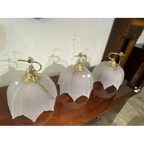 86 - 3 Art Deco style light fittings